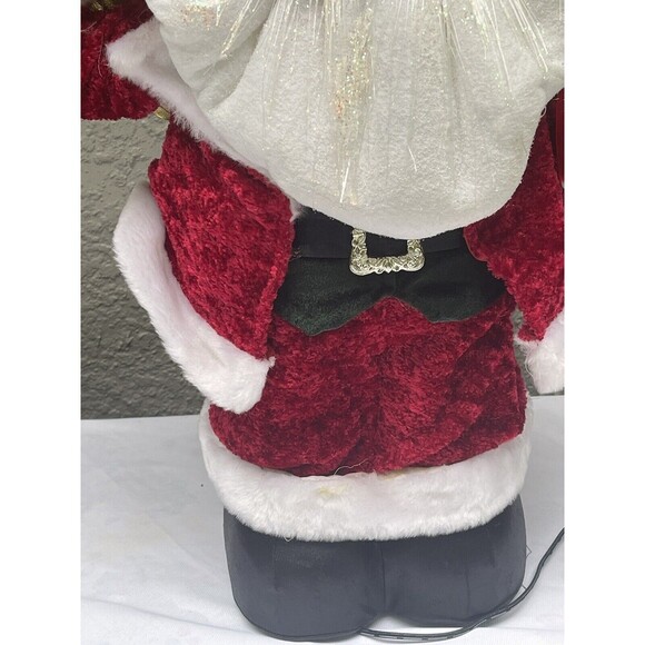 VTG Holiday Seasons Fiber Optic Santa 22” Toy Bag Lights Up Multi Color Tested - Picture 8 of 16